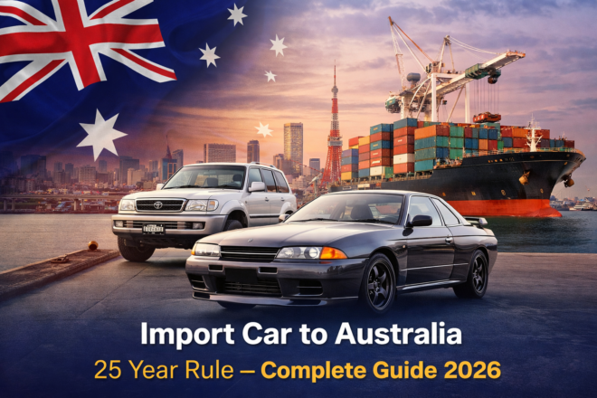 import car to australia 25 year rule japan export