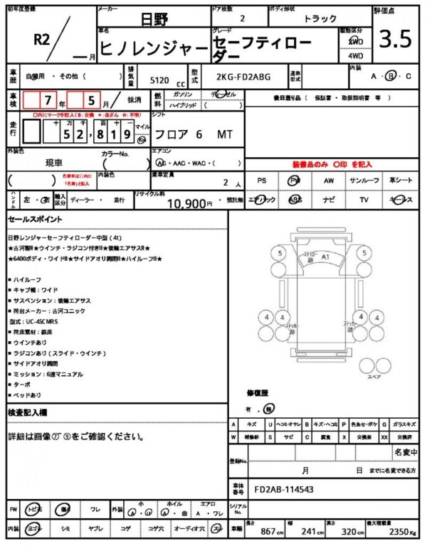 Ref:AUX-12766827 HINO HINO RANGER 2020 - Image 21