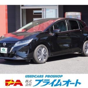 2022 Nissan Note black hybrid used car Japan export