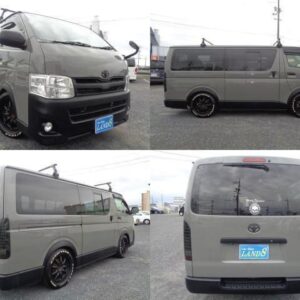 2012 Toyota Hiace Van gray diesel used car Japan export