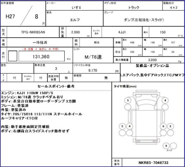 Ref:AUX-14141856 ISUZU ELF TRUCK 2015 - Image 13