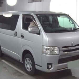2014 Toyota Hiace Van silver diesel used car Japan export