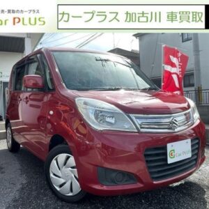2014 Suzuki Solio red gasoline used car Japan export