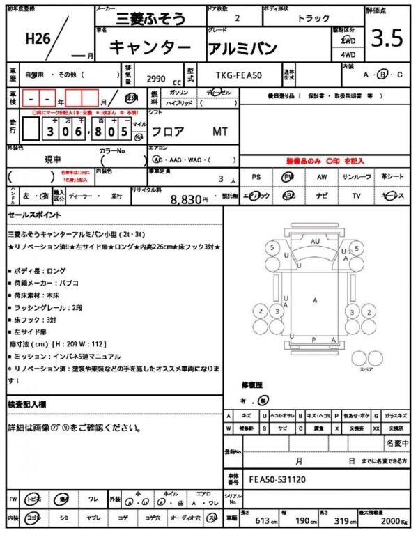 Ref:AUX-14720025 MITSUBISHI FUSO CANTER 2014 - Image 21