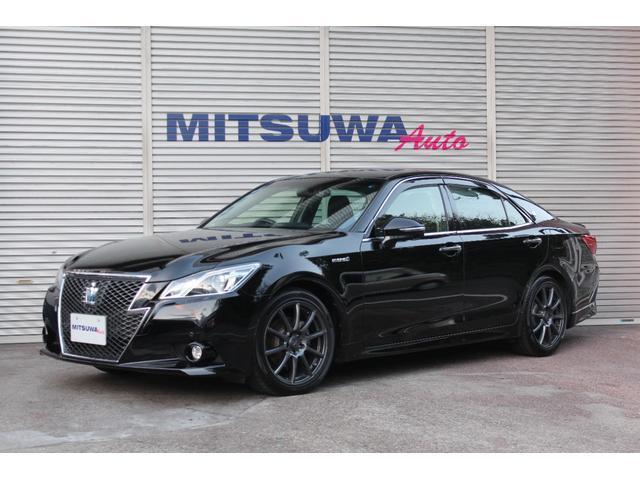 Ref:AUX-15239603 TOYOTA CROWN HYBRID 2013 1 2013 Toyota Crown Hybrid black hybrid used car Japan export