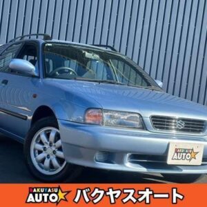 1996 Suzuki Cultus Crescent Wagon blue gasoline used car Japan export