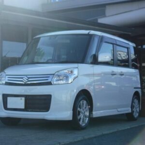 2014 Suzuki Spacia white gasoline used car Japan export