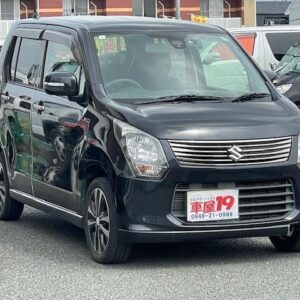 2013 Suzuki Wagon R black gasoline used car Japan export