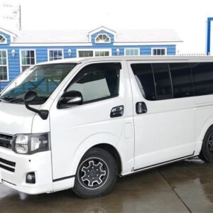 2012 Toyota Hiace Van white diesel used car Japan export