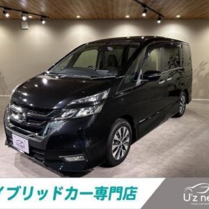 2016 Nissan Serena black hybrid used car Japan export