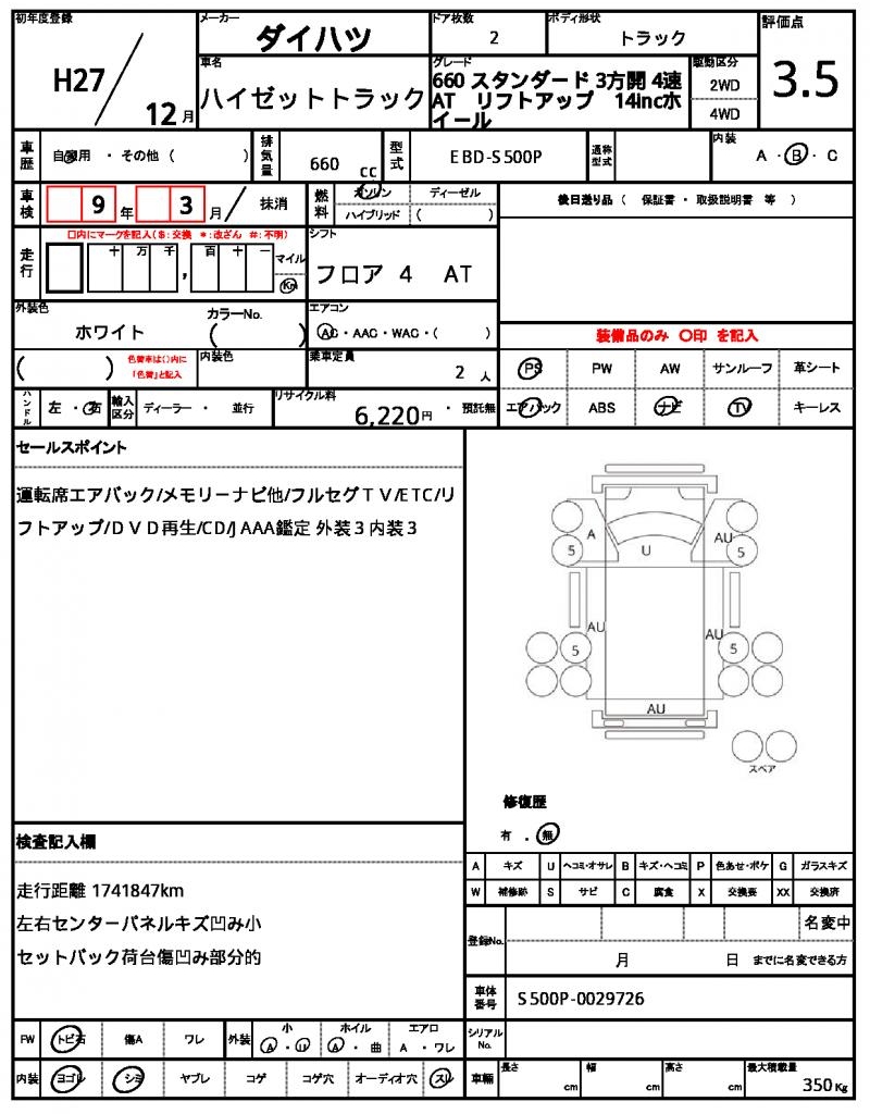 Ref:AUX-17254903 DAIHATSU HIJET TRUCK 2015 20 Ref:AUX-17254903 DAIHATSU HIJET TRUCK 2015 - Image 20