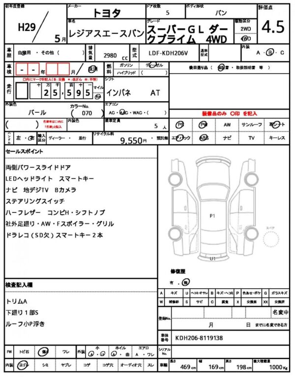 Ref:AUX-17316353 TOYOTA REGIUS ACE VAN 2017 - Image 5