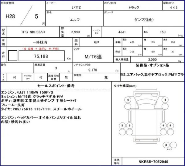 Ref:AUX-17484033 ISUZU ELF TRUCK 2016 - Image 13