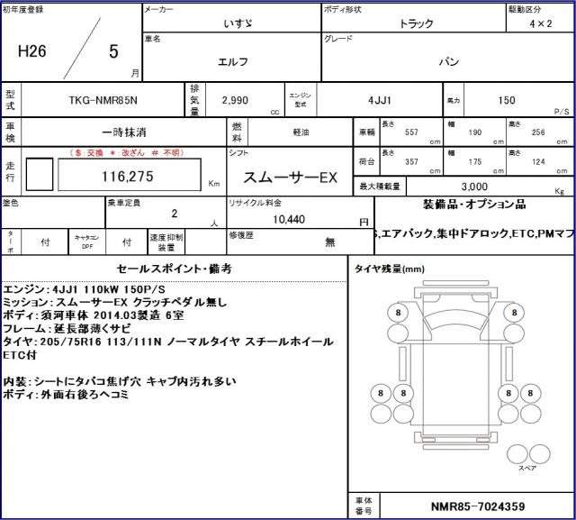 Ref:AUX-17732542 ISUZU ELF TRUCK 2014 - Image 12
