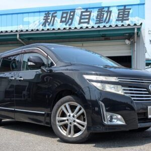 2011 Nissan Elgrand black gasoline used car Japan export