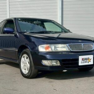 1997 Nissan Lucino blue gasoline used car Japan export