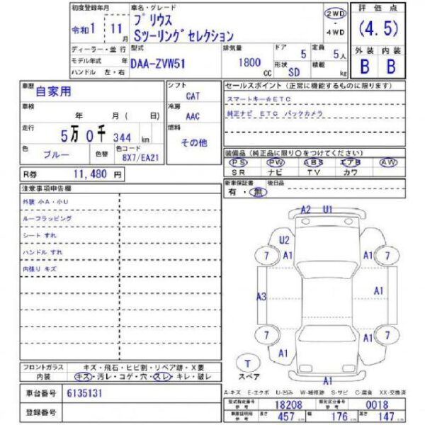 Ref:AUX-17898633 TOYOTA PRIUS 2019 - Image 11
