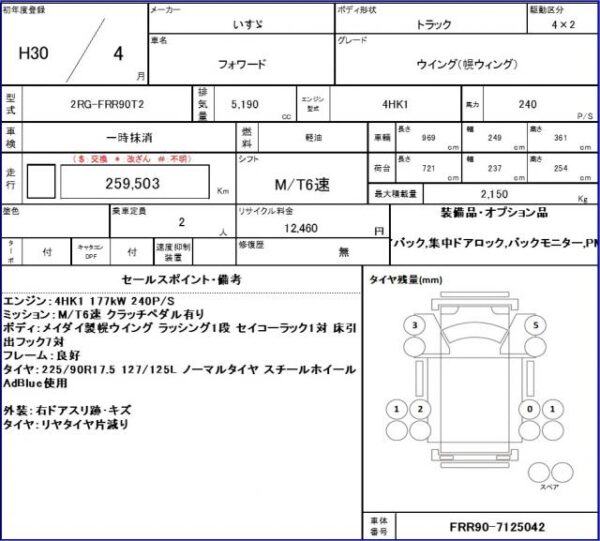 Ref:AUX-17910306 ISUZU FORWARD 2018 - Image 15