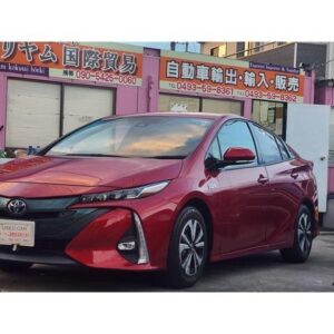 2018 Toyota Prius Phv red hybrid used car Japan export