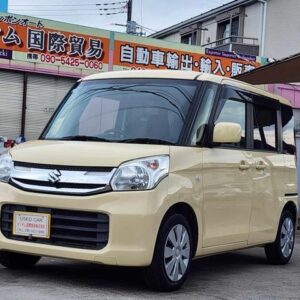 2017 Suzuki Spacia yellow hybrid used car Japan export