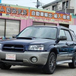 2004 Subaru Forester blue gasoline used car Japan export