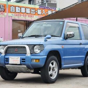 1997 Mitsubishi Pajero Mini blue gasoline used car Japan export