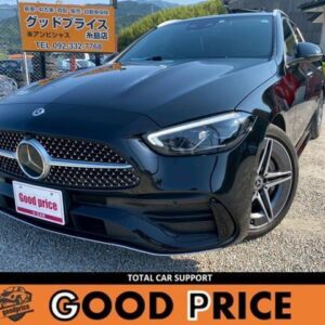 2022 Mercedes Benz C-Class Stationwagon black hybrid used car Japan export