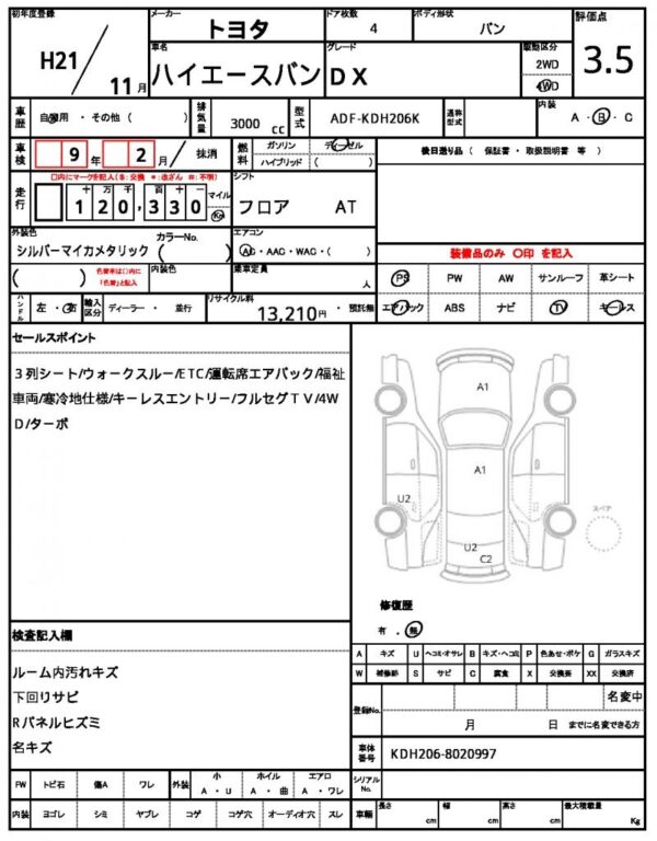 Ref:AUX-18196126 TOYOTA HIACE VAN 2009 - Image 21