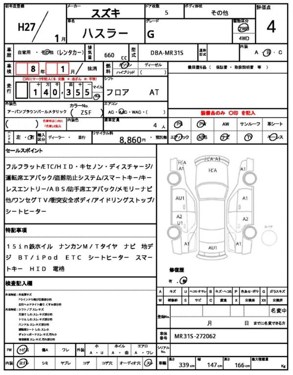 Ref:AUX-18283510 SUZUKI Hustle 2015 - Image 21