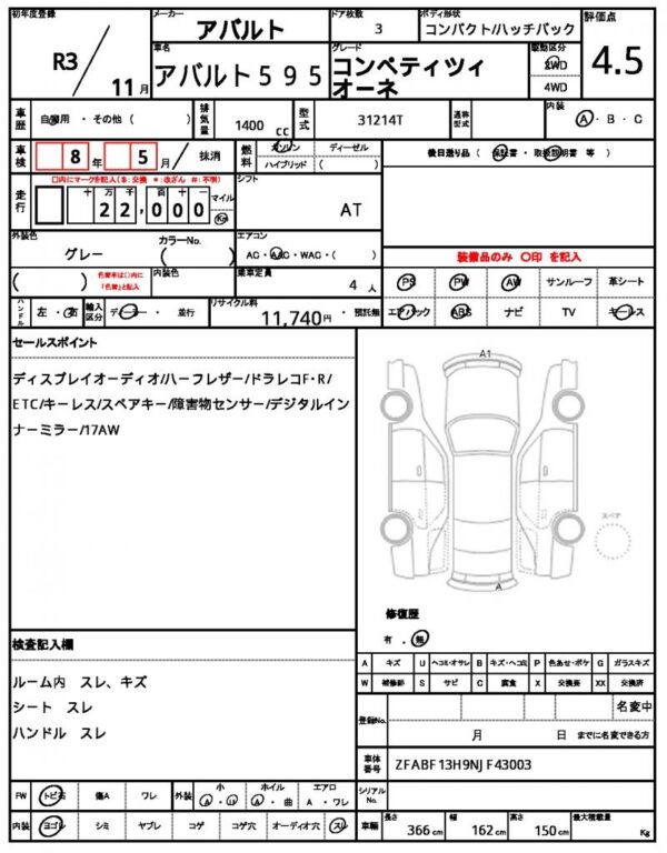 Ref:AUX-18301603 ABARTH ABARTH 595 2021 - Image 21