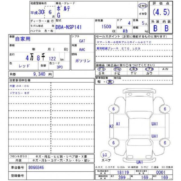Ref:AUX-18334669 TOYOTA PORTE 2018 - Image 11