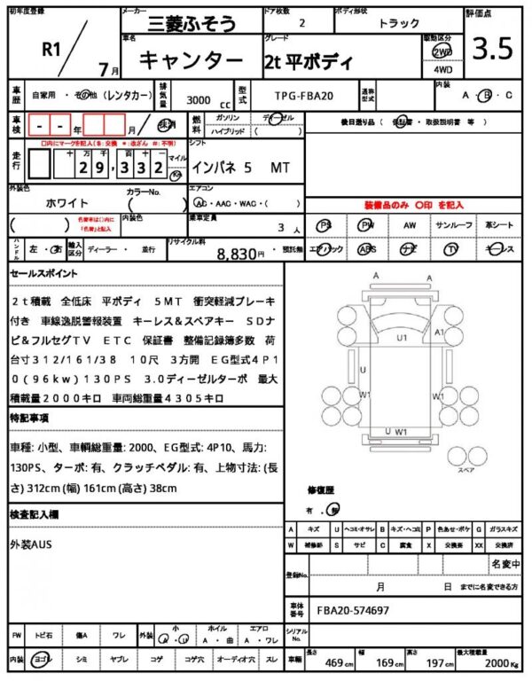 Ref:AUX-18341121 MITSUBISHI FUSO CANTER 2019 - Image 21