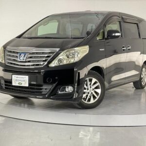 2012 Toyota Alphard Hybrid black hybrid used car Japan export