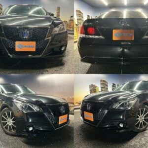 2014 Toyota Crown Hybrid black gasoline used car Japan export