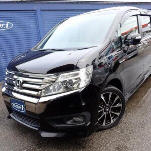 2012 Honda Stepwagon black gasoline used car Japan export