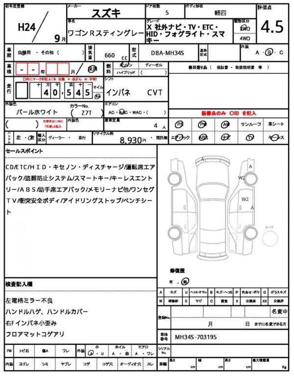 Ref:AUX-18546784 SUZUKI WAGON R STINGRAY 2012 - Image 20