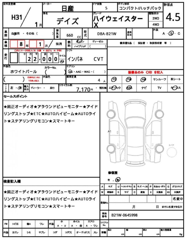 Ref:AUX-18605585 NISSAN DAYZ 2019 - Image 21