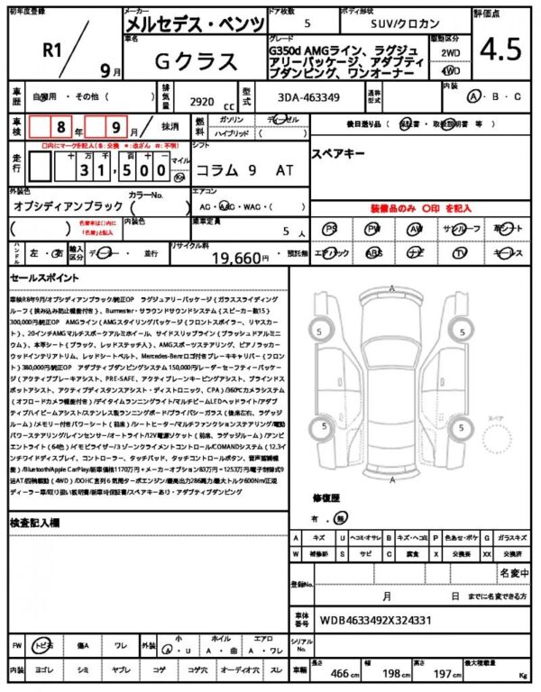 Ref:AUX-18627829 MERCEDES BENZ G-CLASS 2019 - Image 21