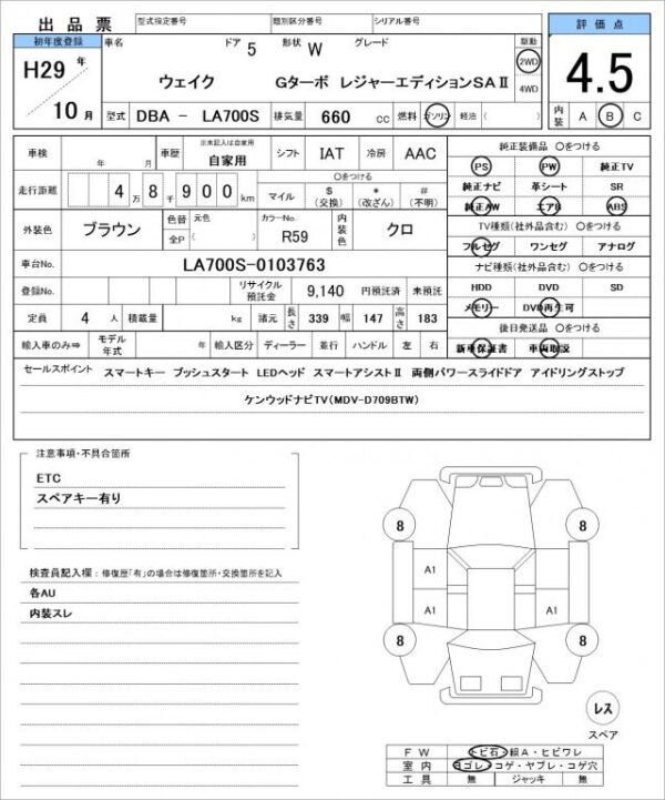 Ref:AUX-18686755 DAIHATSU WAKE 2017 - Image 21