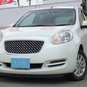 2012 Nissan March white gasoline used car Japan export