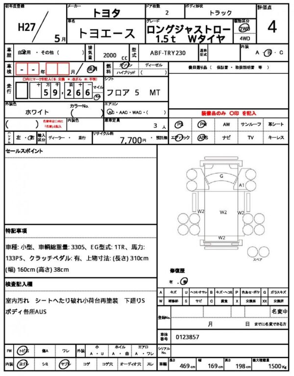 Ref:AUX-18730729 TOYOTA TOYOACE 2015 - Image 21