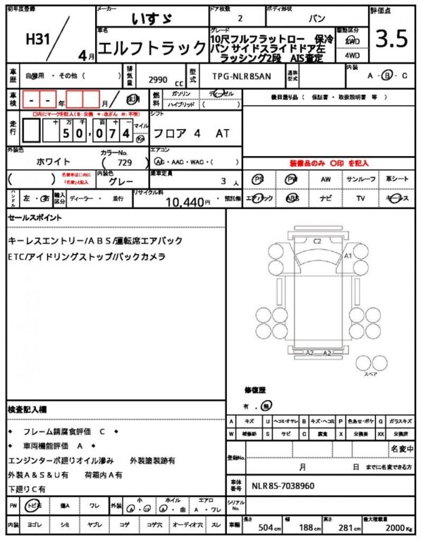Ref:AUX-18804650 ISUZU ELF TRUCK 2019 - Image 21