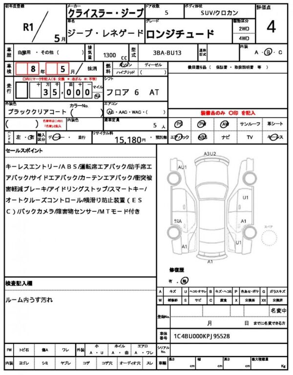 Ref:AUX-18819359 CHRYSLER JEEP JEEP RENEGADE 2019 - Image 21