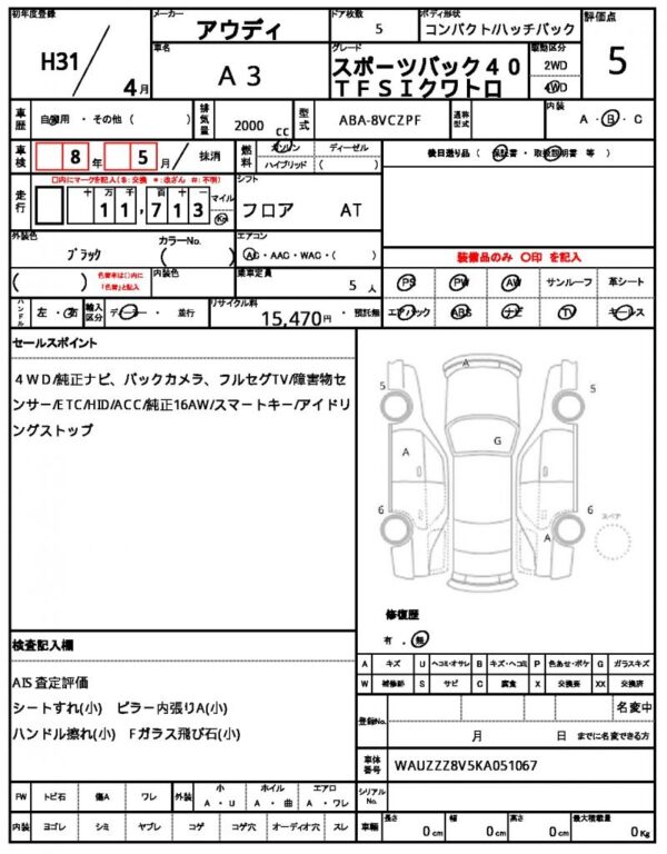 Ref:AUX-18831926 AUDI A3 2019 - Image 19
