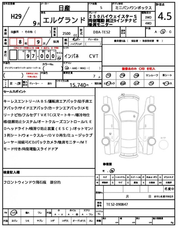 Ref:AUX-18837559 NISSAN ELGRAND 2017 - Image 21