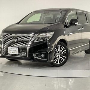 2021 Nissan Elgrand black gasoline used car Japan export