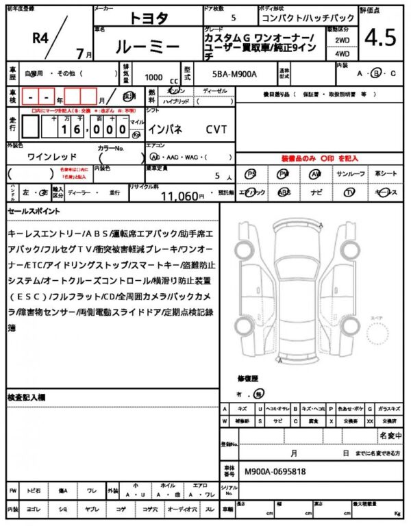Ref:AUX-18918606 TOYOTA ROOMY 2022 - Image 21