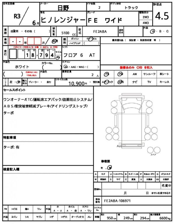 Ref:AUX-18933602 HINO HINO RANGER 2021 - Image 14