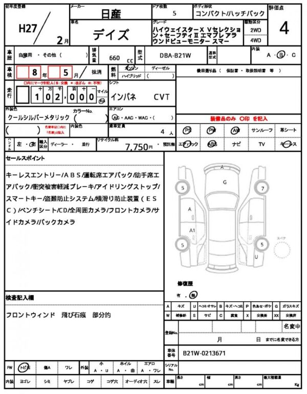 Ref:AUX-18935415 NISSAN DAYZ 2015 - Image 21