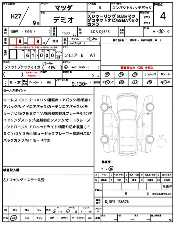 Ref:AUX-18951174 MAZDA DEMIO 2015 - Image 20